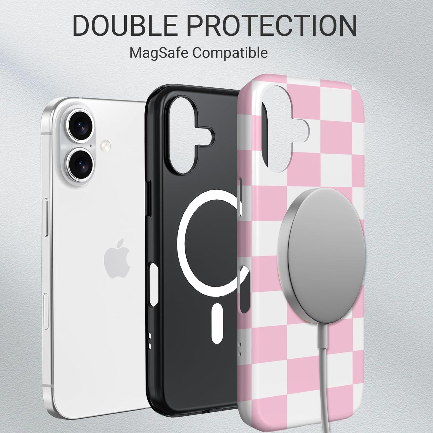 Mokiy TPU Phone Case for iPhone 17, MagSafe Wireless Charging Compatible, Shockproof Slim Fit Protective Cover with Anti-Yellowing & Raised Camera