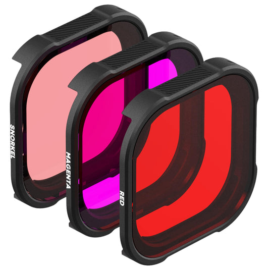 PolarPro Red Filter 3-Pack for GoPro Hero13 Protective Housing - Fits Hero9/10/11/12/13 Cameras in Protective Housing - Underwater Color Correction