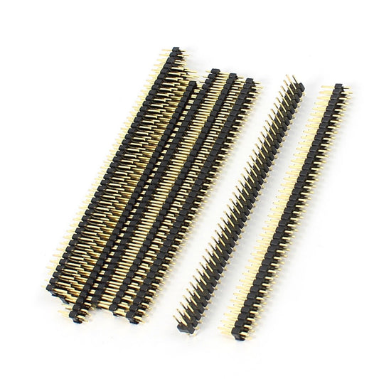 uxcell 9Pcs PBC 2x40Pin 2.54mm Dual Row Straight Male Header Connector Strip