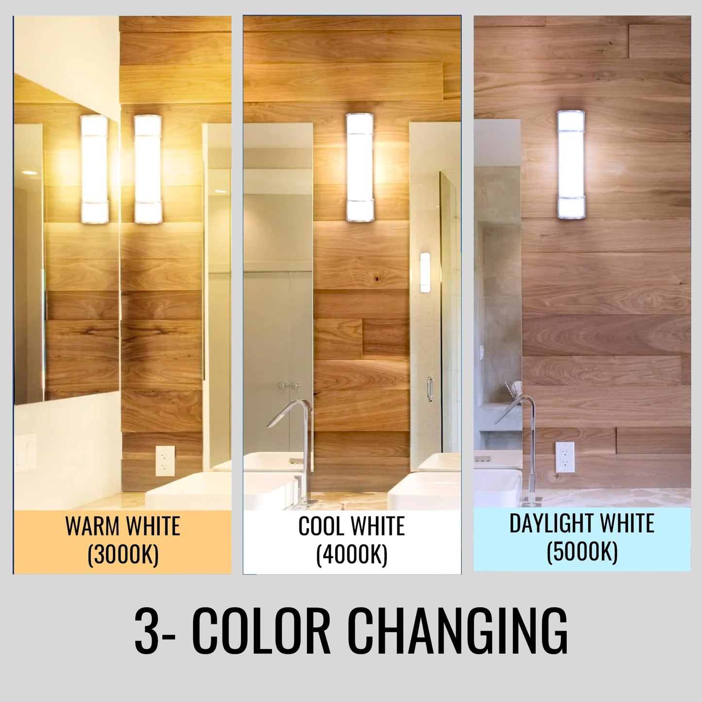 LEDMyplace 25W, 26 inch Bathroom Vanity Light Fixture, 1950LM, CCT Changeable (3000/4000/5000K), Dimmable, ETL Listed, Bathroom Linear Wall Light Bar