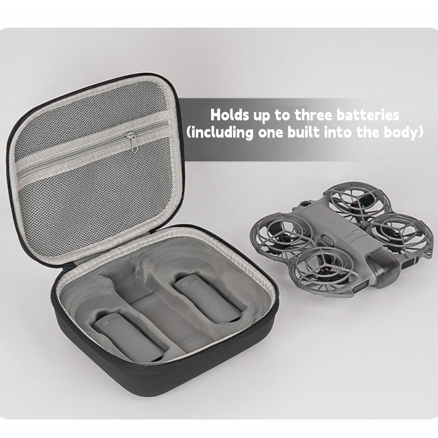 Honlyn Carrying Case for DJI Neo 2,PU Leather Storage Bag Camera Aceessories (for DJI NEO 2 Black)