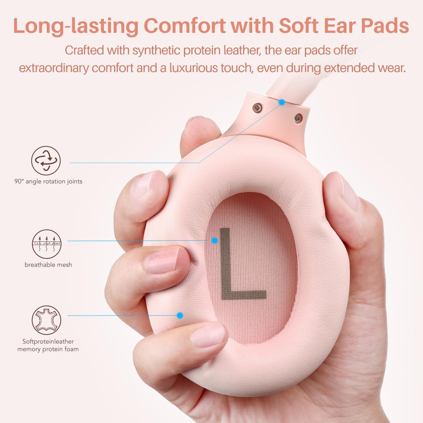 TOZO Hybrid Active Noise Cancelling Headphones, Wireless Over Ear Bluetooth Headset, 60H Playtime, Hi-Res Audio Custom EQ via App Deep Bass Comfort…