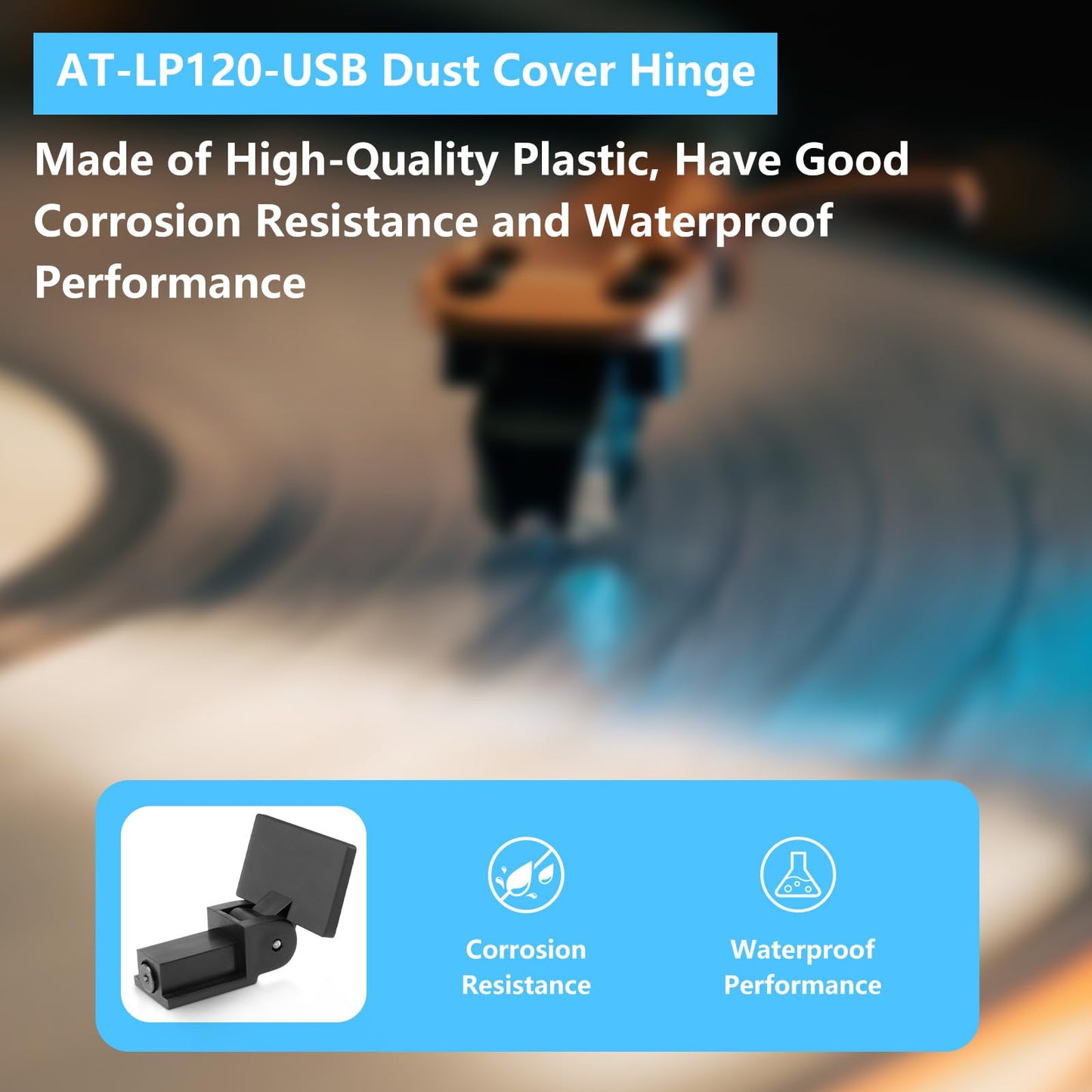 Sxkxm Dust Cover Hinge Compatible with Audio Technica Models AT-PL120, AT-LP120-USB, AT-LP60X, at-LP5. Also Fit for Sony Models PS-HX500, Dual CS 429