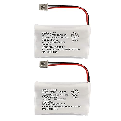 Uniden BBTY0504101 Model BT446 Nickel Metal Hydride Rechargeable Cordless Phone Batteries (Pack of 2) for use with T94 Series, TWX977 and WXI977