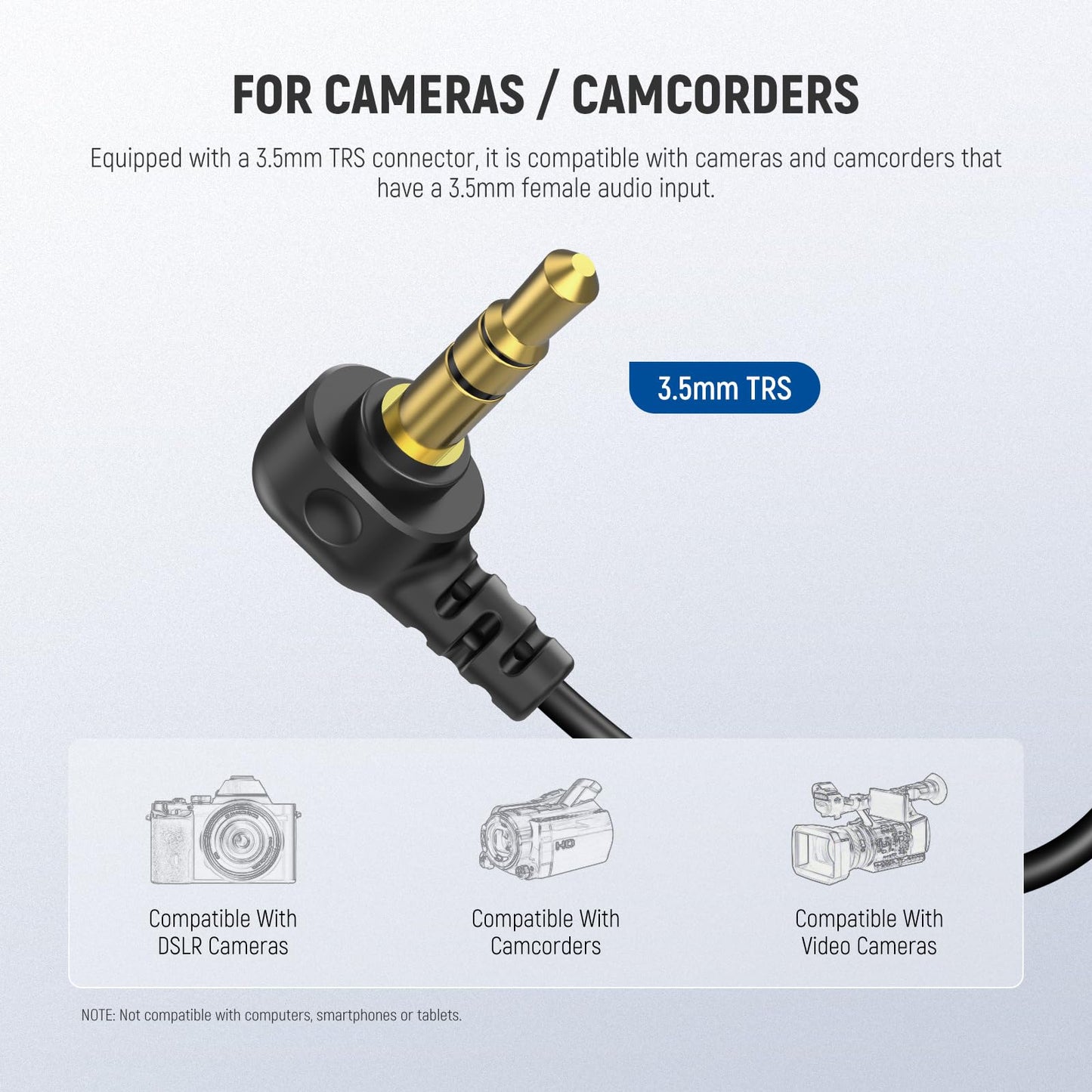 NEEWER Mini Lavalier Microphone (2 Pack), 6.6ft/2m Clip On Wired Condenser Lapel Mic with 3.5mm TRS Plug, Compatible with DJI Mic 2, Rode Wireless Go