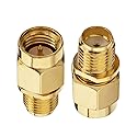 Boobrie SMA Male to Female Coax Coaxial Cable Adapter, Low Loss for WiFi & FPV Antenna Extension Cable Pack of 2