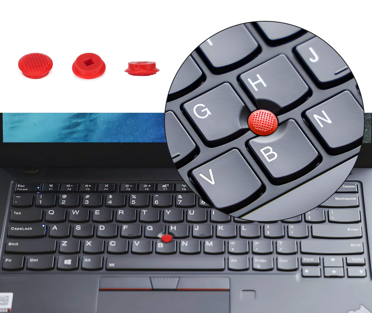 3 x Replacement Thinkpad 3.0 mm TrackPoint Caps for Lenovo Thinkpad T14s Gen 2 3 4th, X1 Carbon Gen 8 9 10 11, T16 Gen 1 Gen 2, X1 Yoga Gen 5 6 7 8th,