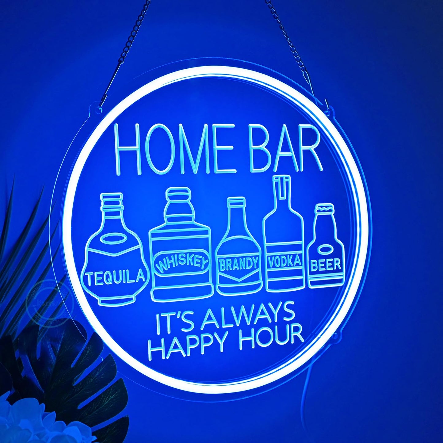 Britrio Neon Beer Sign Light for Man Cave Bar Cart Decor Drinks Cocktails Home Bar Pub Kitchen Bedroom Dorm Wall Art Sign Birthday Party Gift for Dad