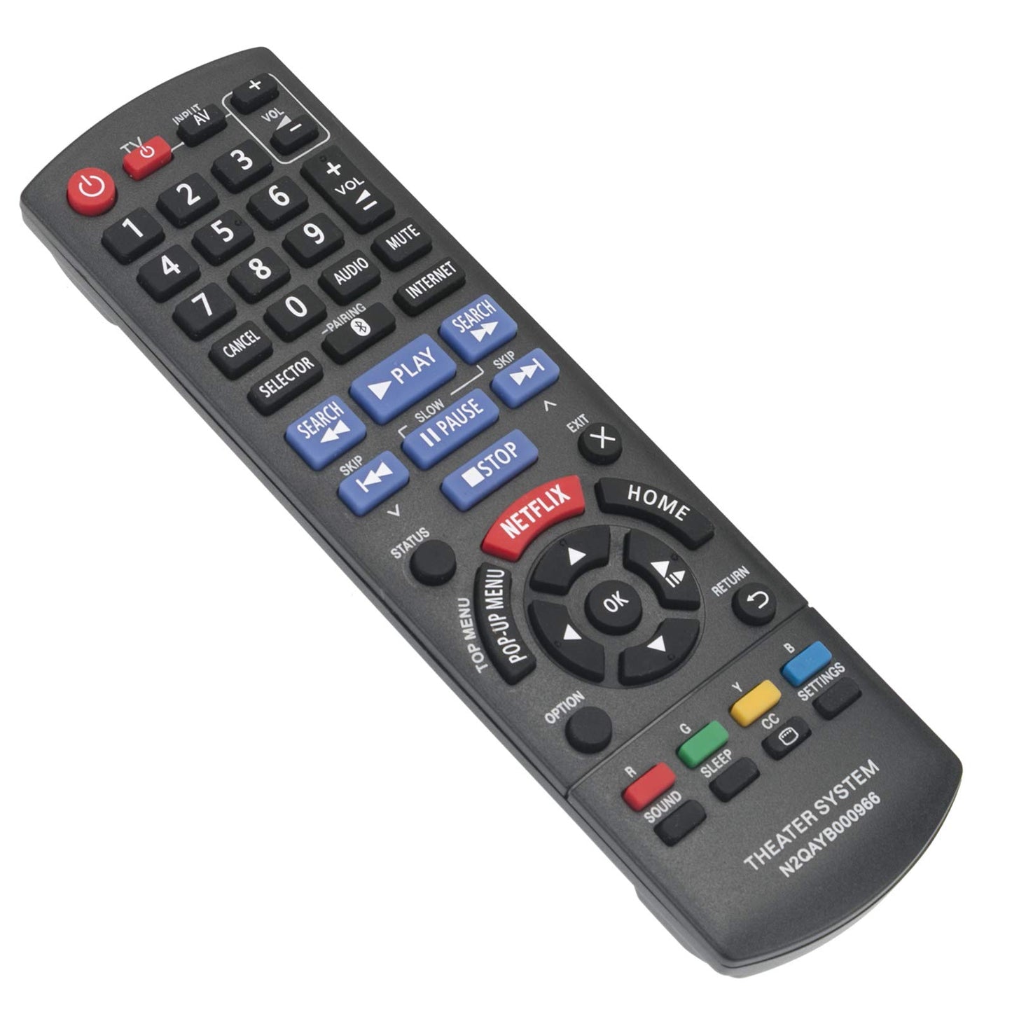 ECONTROLLY New Remote Control N2QAYB000966 for Panasonic Home Theater/DVD SC BTT46 SC BTT466 SC BTT405 sa BTT465 sa BTT466 sa BTT405