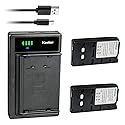 Kastar 2-Pack NP-55H Battery and LTD2 USB Charger Compatible with Sony NP-33 NP-55 NP-55H NP-66 NP-68 NP-77 NP-77H NP-78 NP-90 NP-98 NP-98H NP-99