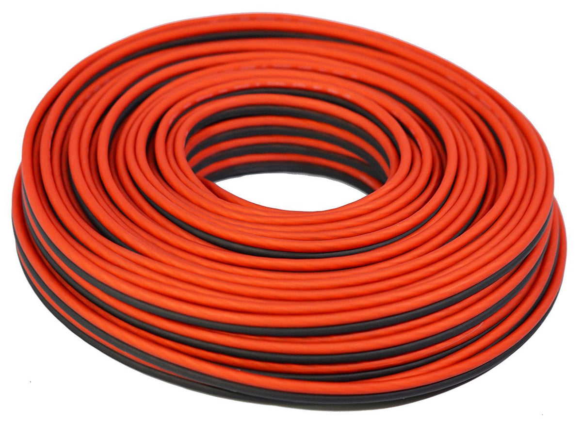 Sky High Car Audio 12 Gauge CCA Speaker Wire 100FT, Oversized Red/Black Car Audio Speaker Cable for Amplifier, Subwoofer & Audio Systems