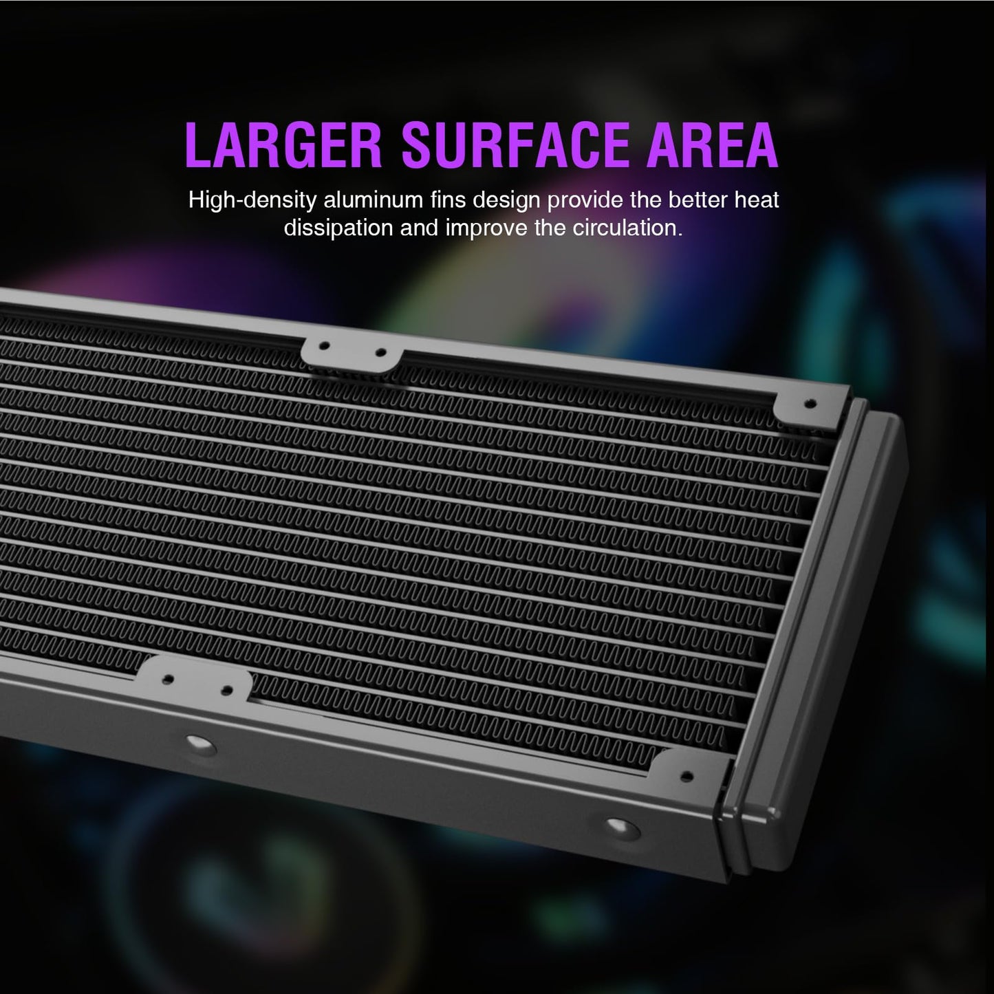 Vetroo V240 Black Liquid CPU Cooler 240mm Addressable RGB Pump & PWM Fans 250W TDP AIO Water Cooling w/Controller Hub for Intel LGA
