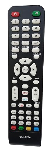 Gorilla babo Universal Remote Compatible for SANYO GXBM DP32640 DP32642 DP39E23 DP42740 DP42841 DP46841 DP50710 DP50741 DP50842 TV Remote Control