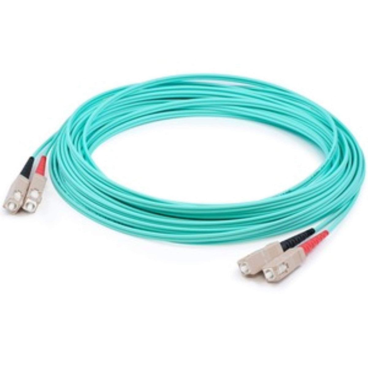 Add On 7M SC (Male) to SC (Male) Aqua OM4 Duplex Fiber Ofnr (Riser-Rated) Patch Cable - 100% Compatible and Guaranteed to Work in OM4 and OM3 Applications