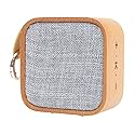 xo poppy ClipBeat Mini Wireless Speaker, Bluetooth Wood Finish, Type-C Rechargeable, Touch Control, Portable with Carabiner Clip