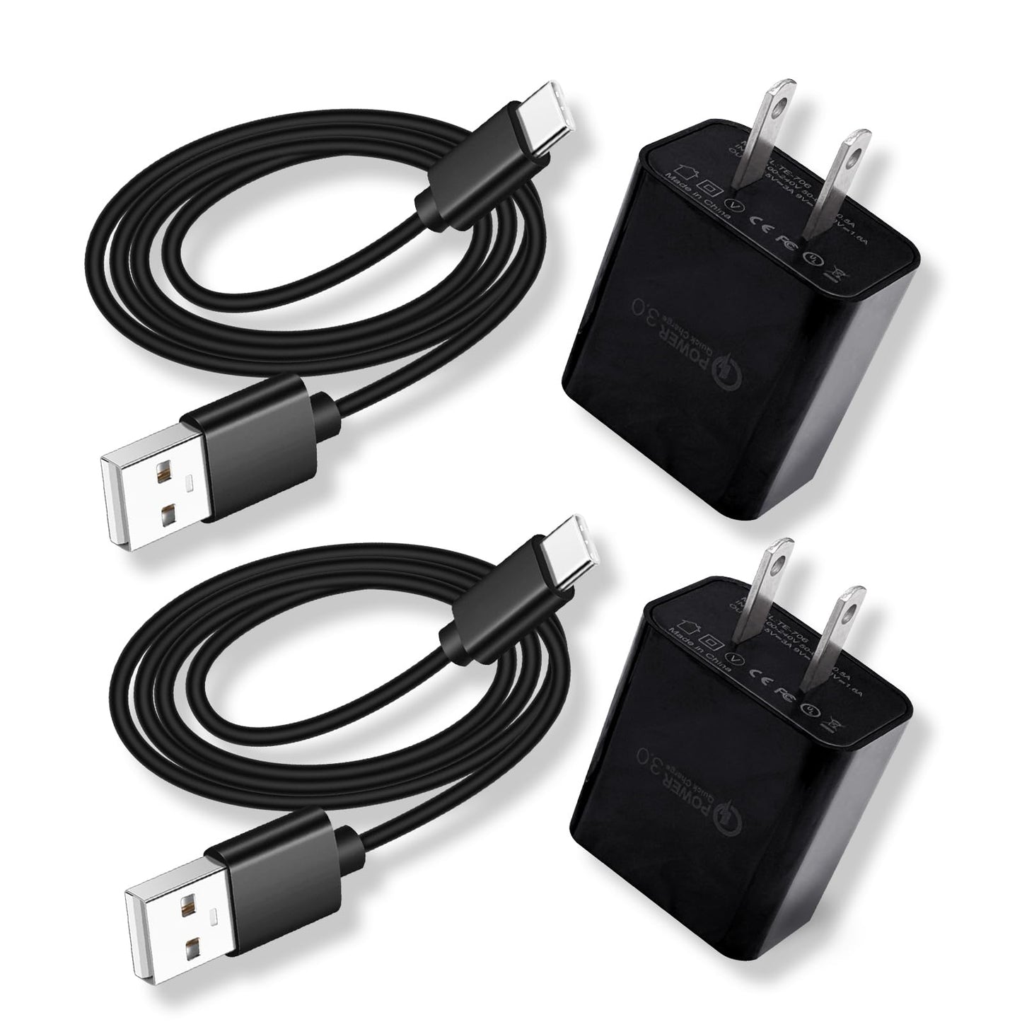 2 Pack 10ft USB-C Charger Cable for TCL Flip Pro 4056,FLIP 2,TCL Stylus 4X 5G,TCL 30 XE,30XL,30 SE,40 XE,40X,40R,20 Pro 10L,10 Plus,10 SE,10