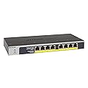 NETGEAR 8-Port Gigabit Ethernet Unmanaged PoE Switch (GS108PP) - with 8 x PoE+ @ 123W Upgradeable, Desktop, Wall Mount or Rackmount, and Limited