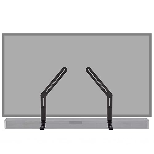 ECHOGEAR Sound Bar Mounting Brackets for TVs - Adjust Height & Depth for Maximum Compatibility Between Your TV & Soundbar - Works with with LG, Vizio