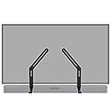 ECHOGEAR Sound Bar Mounting Brackets for TVs - Adjust Height & Depth for Maximum Compatibility Between Your TV & Soundbar - Works with with LG, Vizio