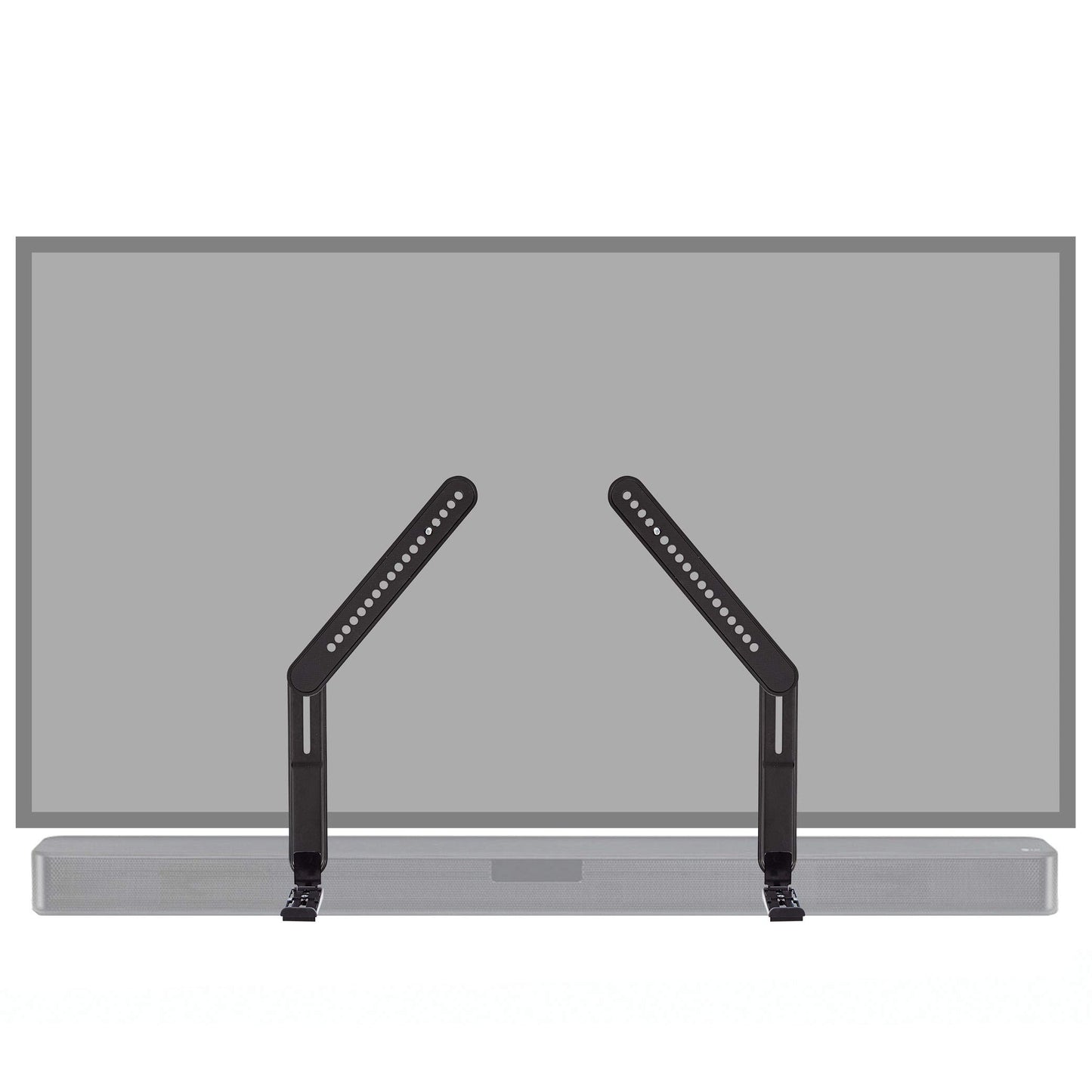 ECHOGEAR Sound Bar Mounting Brackets for TVs - Adjust Height & Depth for Maximum Compatibility Between Your TV & Soundbar - Works with with LG, Vizio