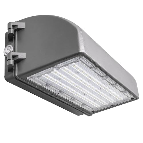 Amptonica LED Full Cutoff Wall Pack, 70W(600W Eqv.) 8,400LM 5000K with Dusk to Dawn Photocell, 100-277Vac, LED Wall Pack for Outdoor Lighting (1 Pack)