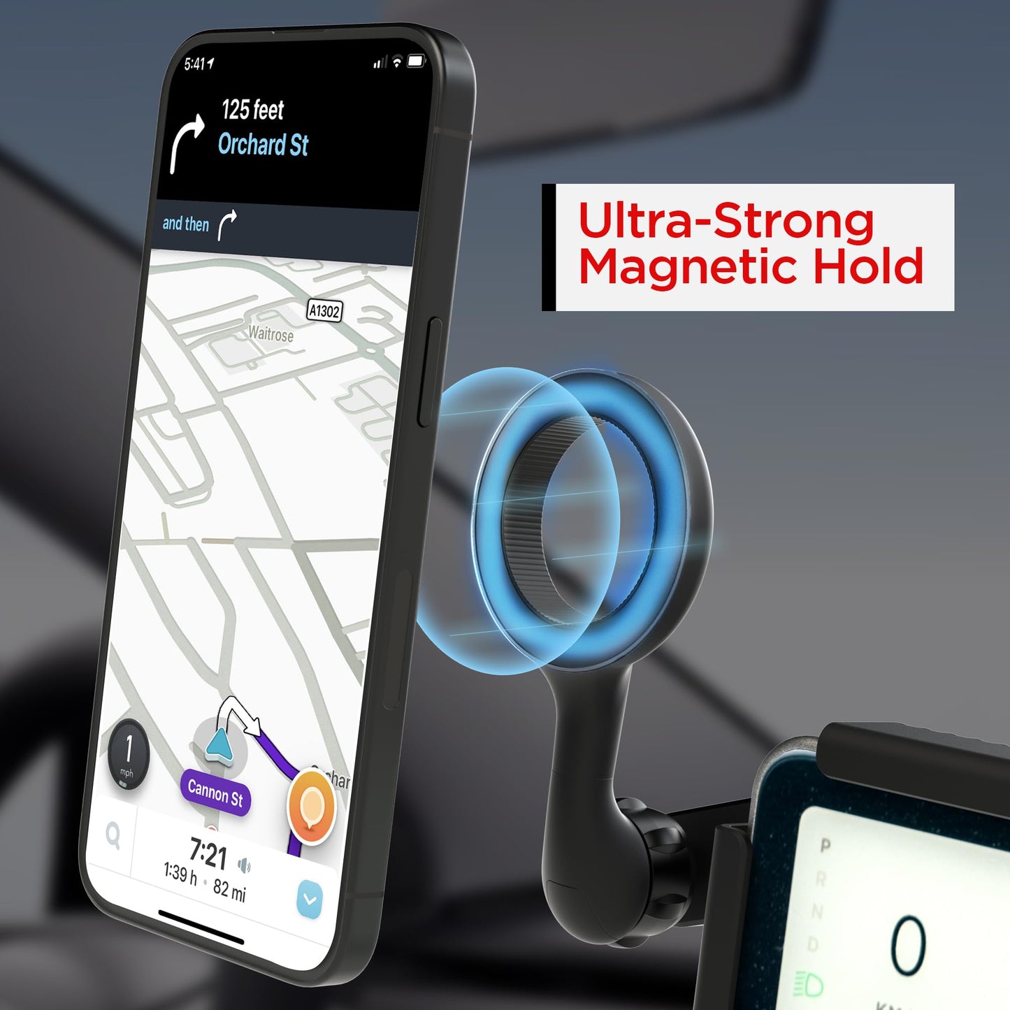 CYBERGUYS! Magnetic Phone Mount for Tesla Monitor - Tesla Model 3/Y X/S (2022) Accessories for All Cell Phones - Strong Magnetic Hold Tesla Phone