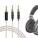 GEEKRIA Apollo Copper Silver Braided Audio Cable Compatible with Sennheiser HD700, 3.5mm/6.35mm HiFi Replacement Headphone Cord for High-Resolution…