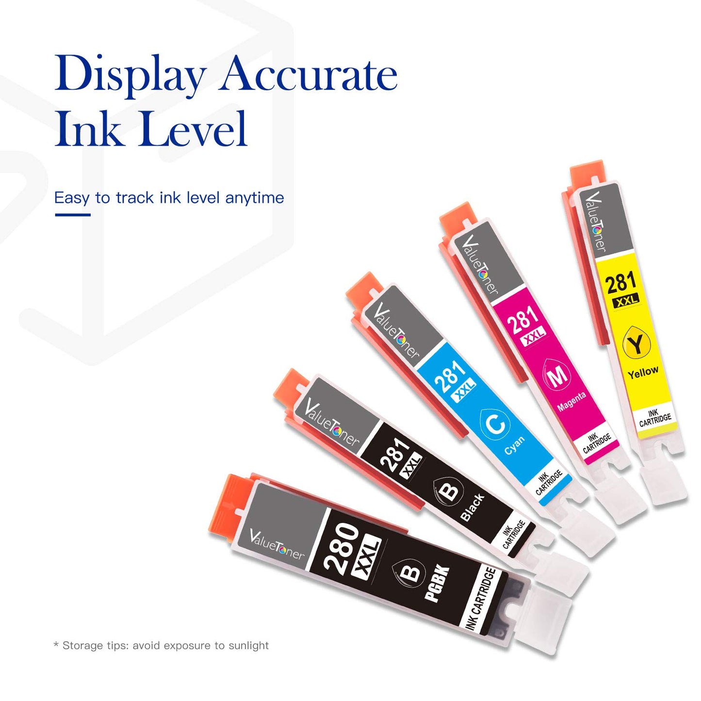 Valuetoner Compatible Ink Cartridge Replacement for Canon 280 281 PGI-280XXL CLI-281XXL for PIXMA TR7520 TR8520 TS6120 TS6220 TS6320 TS8120 TS8220