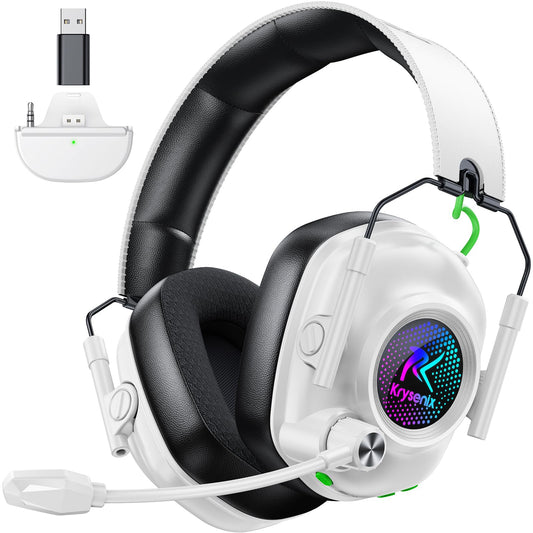 Wireless Gaming Headset for Xbox Series X|S, Xbox One, PC, PS5, PS4, Mac, Switch, 2.4 GHz Wireless & Bluetooth 5.4 Gaming Headphones with Noise