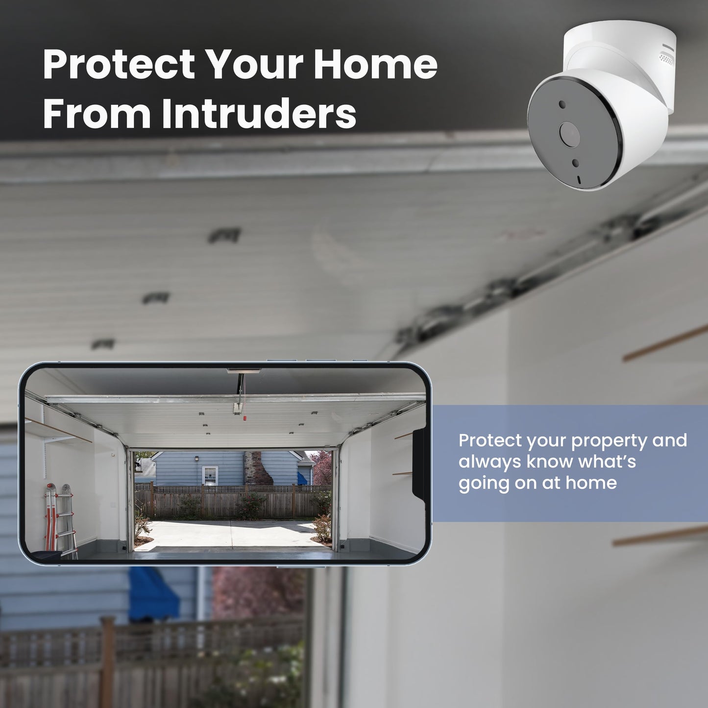 Feit Electric Smart Garage Door Camera, 2-Way Audio, Live Streaming, Human Motion Detection, 24/7 Recording, Infrared Night Vision, Remote Closure