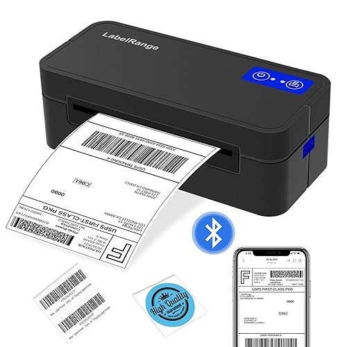 Bluetooth Thermal Label Printer for Mac, Windows, Phone, Tablet, Wireless 4x6 Shipping Label Printer for Shipping Packages, Support USPS, Ebay