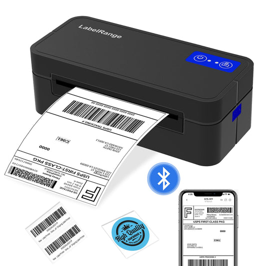 Bluetooth Thermal Label Printer for Mac, Windows, Phone, Tablet, Wireless 4x6 Shipping Label Printer for Shipping Packages, Support USPS, Ebay