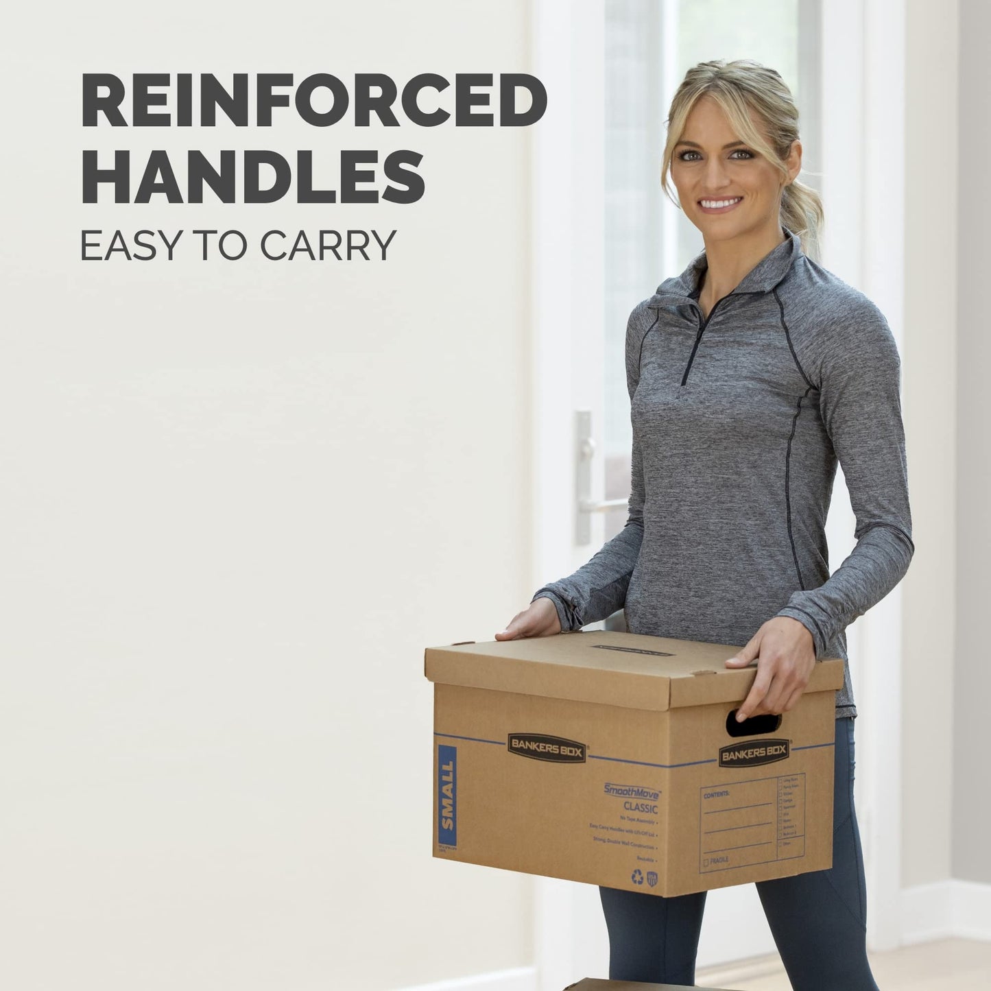 Bankers Box 15-Pack Small Classic Moving Boxes with Reinforced Handles