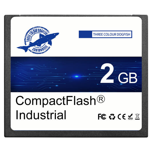 Dogfish Compact Flash Memory Card 2GB Industrial CF Type I Card FAT16 for Industrial Equipment and Vintage Digital Cameras