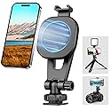 Victiv Magnetic Phone Tripod Mount with Cold Shoe, Adjustable iPhone Tripod Holder Adapter with 1/4” Screw, Camera Phone Mount for iPhone, Camera