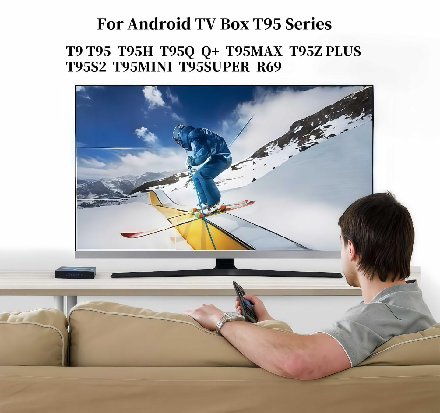 Replacement Remote Control fit for Android TV Box T95 Series T9 T95 T95H T95Q Q+ T95MAX T95MAX T95ZPLUS T95S2 T95MINI T95SUPER HK1BOX HK1MAX:T95