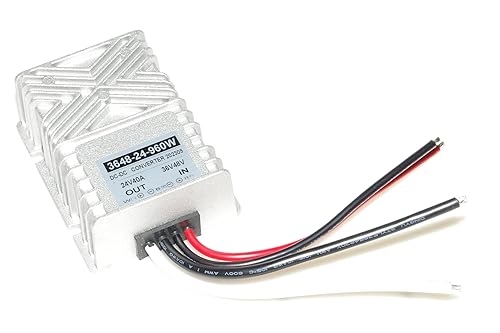KNACRO 48V 60V (40-60V) to 24V 40A 960W DC-DC Waterproof Boost Converter Automatic Step Down Voltage Regulator Module Car Power Supply Voltage(24V…