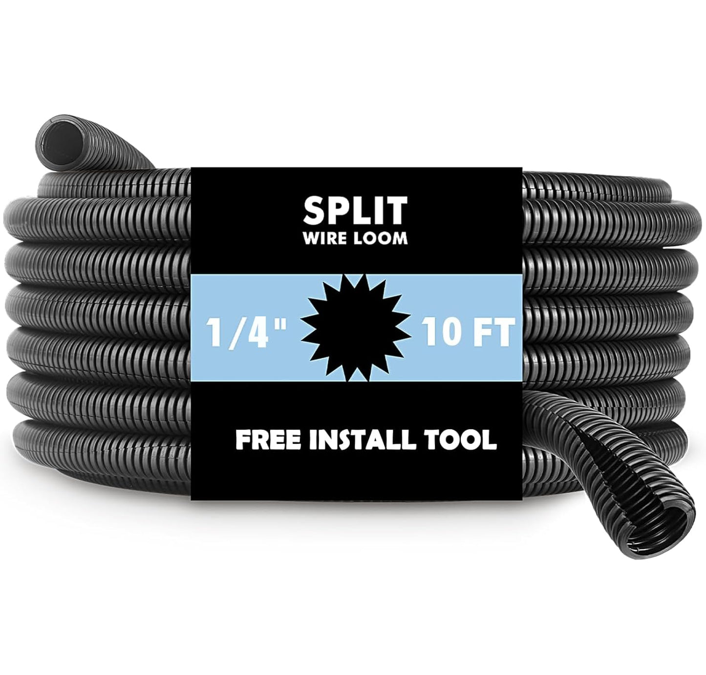 Automotive Split Wire Loom Tubing Wire Cover Flexible Conduit,Protective Split Cable Sleeves Plastic Cord Protectors for High Temperature Cable