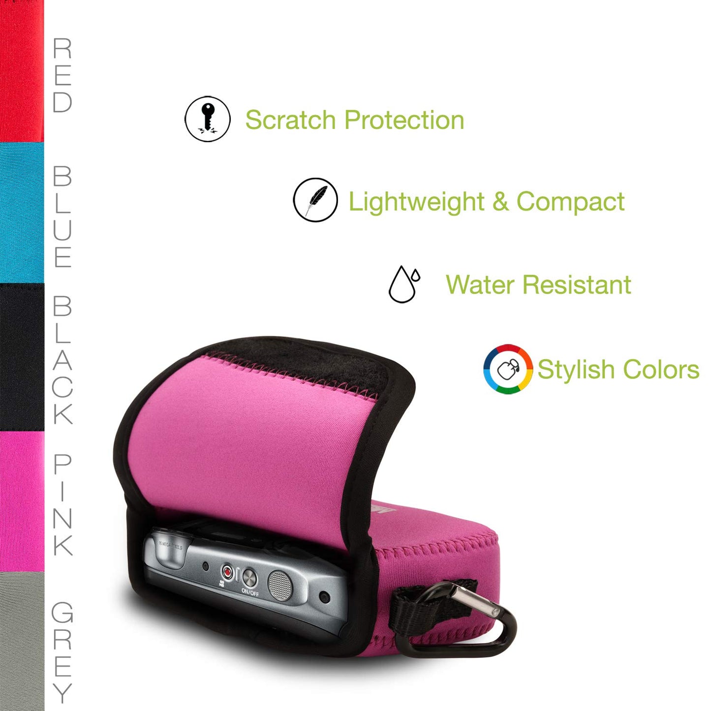 Megagear MG807 Fujifilm Finepix Xp130, Xp120, Xp90 Ultra Light Neoprene Camera Case - Hot Pink