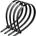200 Pack 16 Inch Zip Ties,ECRABONE Heavy Duty Zip Ties, 175 LBS Tensile Strength Black Cable Ties for Outdoor Wiring, Home Organization, Electrical
