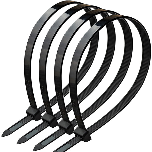 200 Pack 16 Inch Zip Ties,ECRABONE Heavy Duty Zip Ties, 175 LBS Tensile Strength Black Cable Ties for Outdoor Wiring, Home Organization, Electrical
