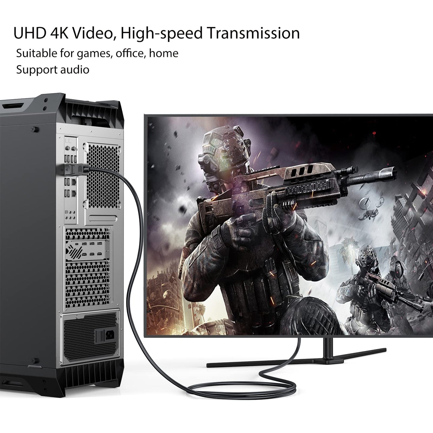 UVOOI DisplayPort Cable 15FT, Display Port to Display Port Cable DP to DP 15' 4K [1440p@144Hz, 4K@60Hz] Compatible with Computer Monitor, PC, Laptop