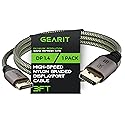 GEARit DisplayPort to DisplayPort Cable 1.4 (8K@60Hz, 4K@144Hz, 2K@165Hz), 3.3 Feet, 1 Pack