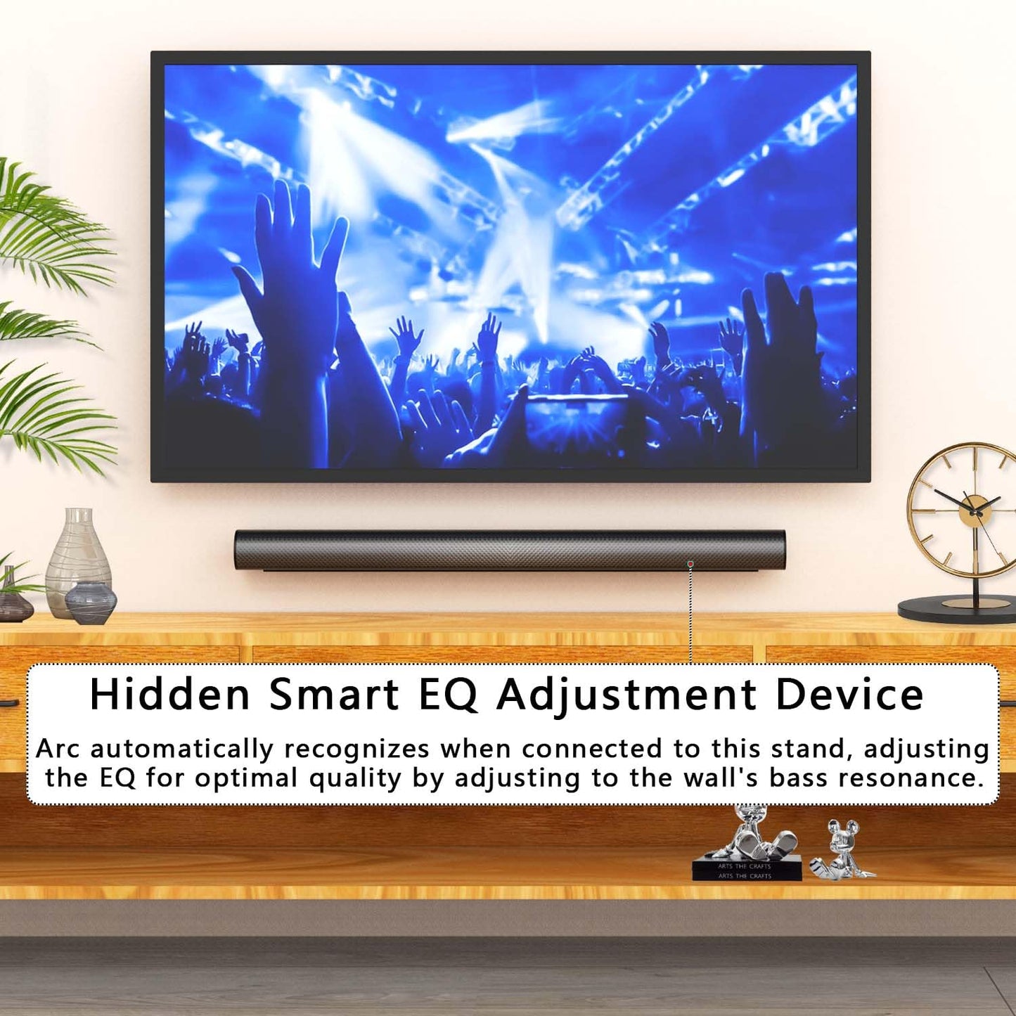 Agandax Wall Mount for Sonos Arc Soundbar and Sonos Arc Ultra Sound Bar (Black), Mount on Wall Under TV? Hanging Mounting Bracket
