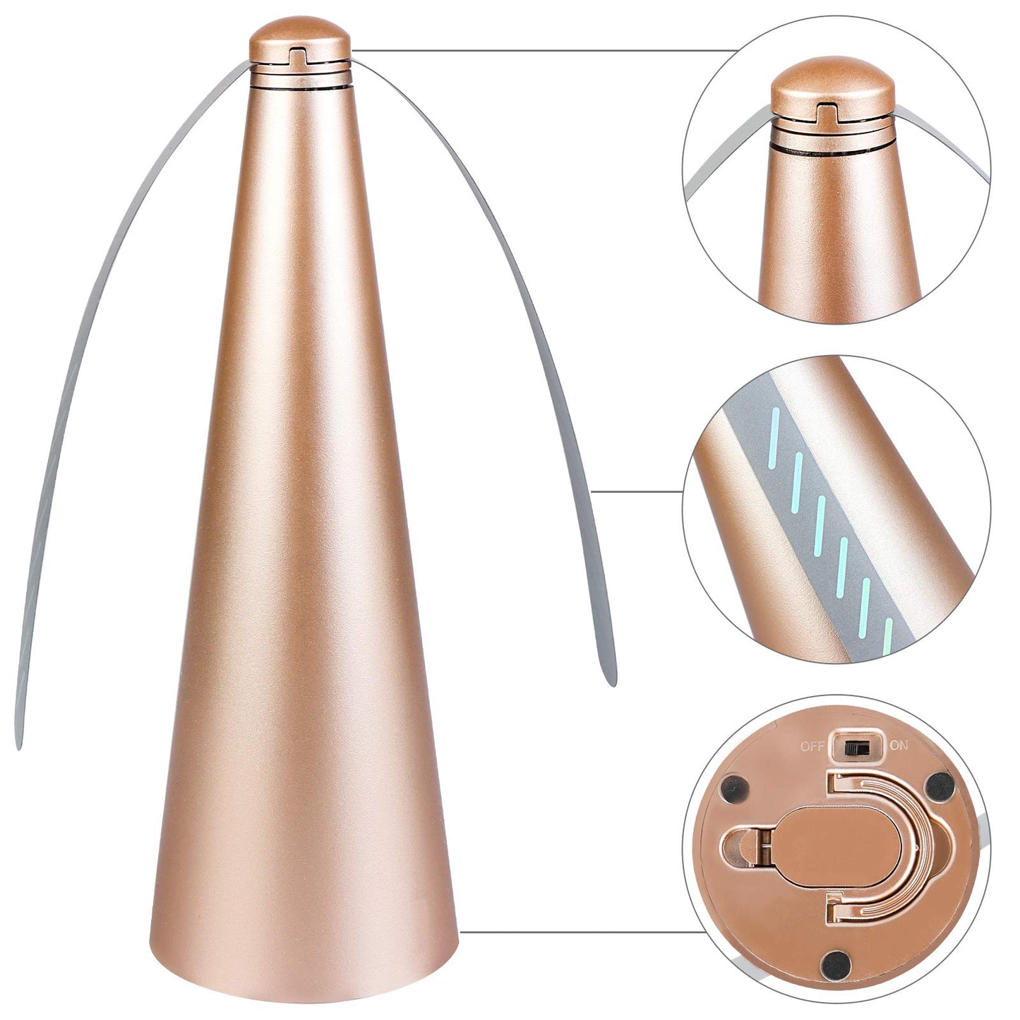 PIAOPIAONIU 3 PCS Fly Fan for Table Picnic Gold Fly Fan Outdoor Food Fruit Fans for Indoor Outside Meal Table Fly Fan for Restaurant Home Party