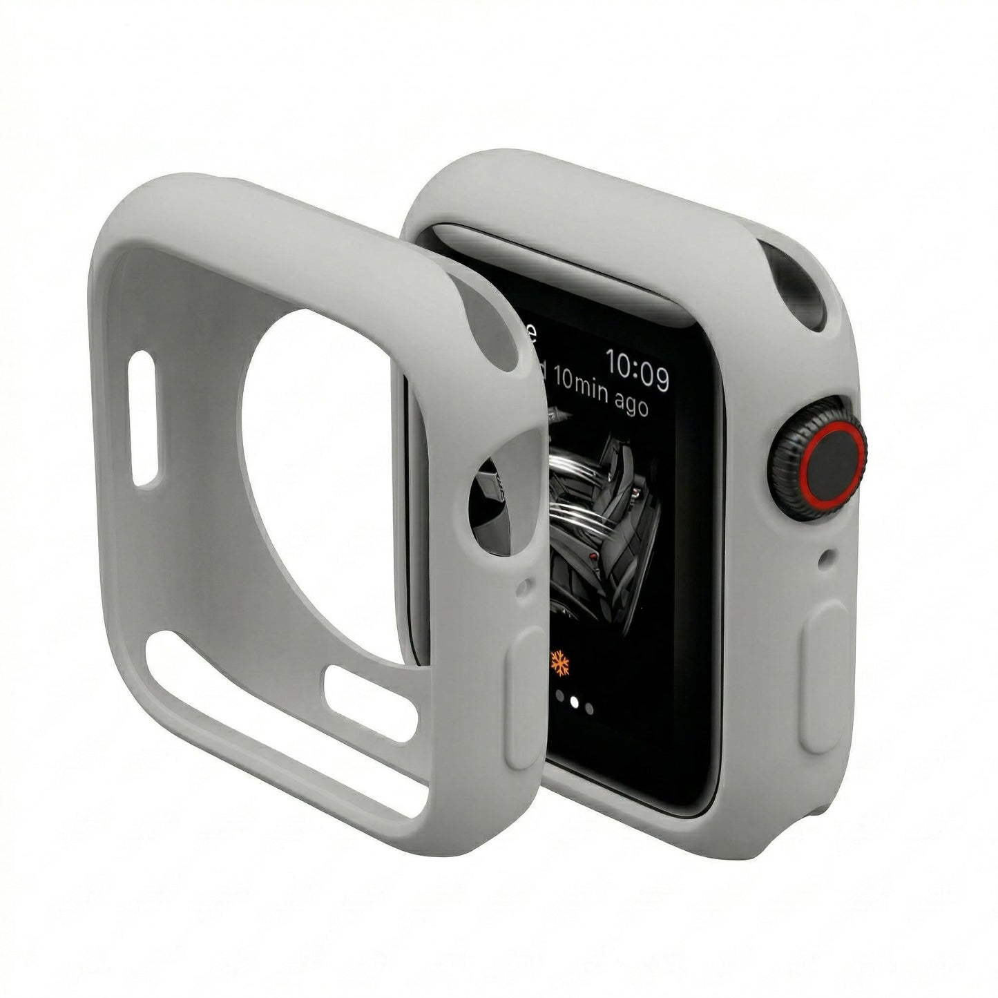 Slim Bumper Case Compatible with Apple Watch, Soft Silicone TPU Protective Cover, Rugged Frame with Open Screen Design Protector for iWatch Series