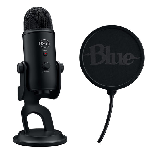 Logitech Blue Yeti Game Streaming Kit with Yeti USB Gaming Mic, Blue VO!CE Software, Exclusive Streamlabs Themes, Custom Pop Filter, PC/Mac/PS4/PS5