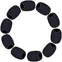 Phinus 10 Pack Lapel Microphone Windscreen, Headset Windscreen, Mic Foam Covers Lavalier Microphone Windscreen for Variety of Headset Microphone