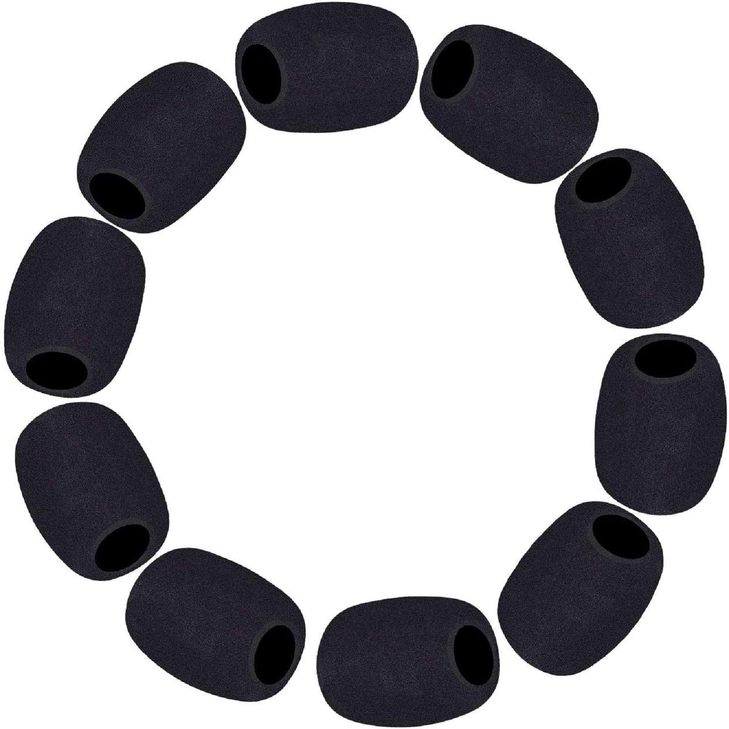 Phinus 10 Pack Lapel Microphone Windscreen, Headset Windscreen, Mic Foam Covers Lavalier Microphone Windscreen for Variety of Headset Microphone