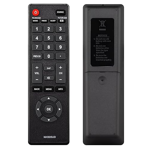 NH305UD Remote Control Replacement for Emerson TV Remote, Universal Remote Control for Emerson TV LCD HDTV Models LF402EM6 LF461EM4 LF501EM4 LF501EM5F